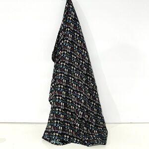 NICOLE MILLER Y2K NYE Colorful Patterned 100% SILK HANKERCHIEF SQUARE 19"X20"